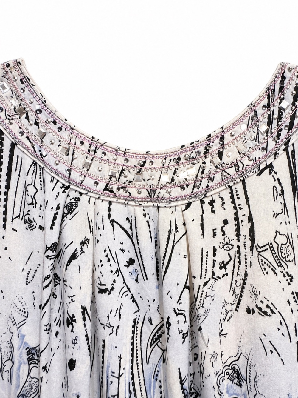 White House Black Market Paisley Print Halter Knit Shift Dress Size Medium M - Picture 7 of 10